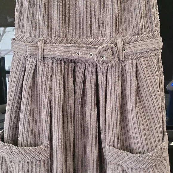 "WILL BE GONE SOON)The other side", "Courderoy midi dress"🩶 - Picture 9 of 17